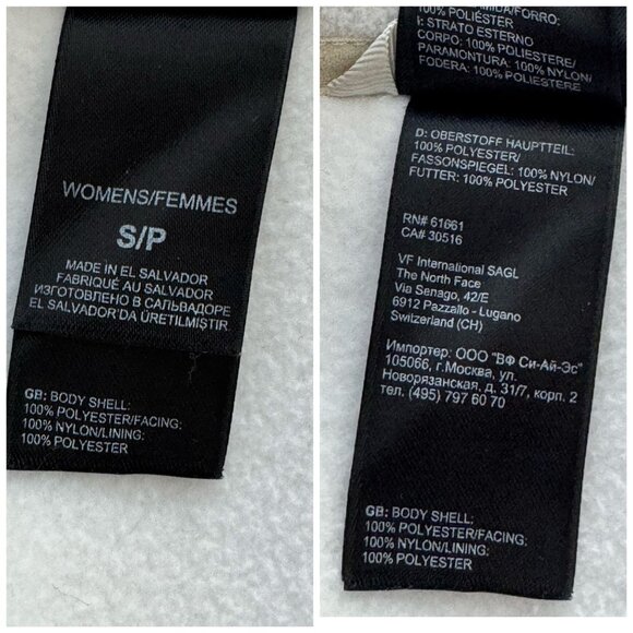 The North Face Khumbu Fleece Jacket Two-Tone Gray and White Womens Size SM - Picture 7 of 10